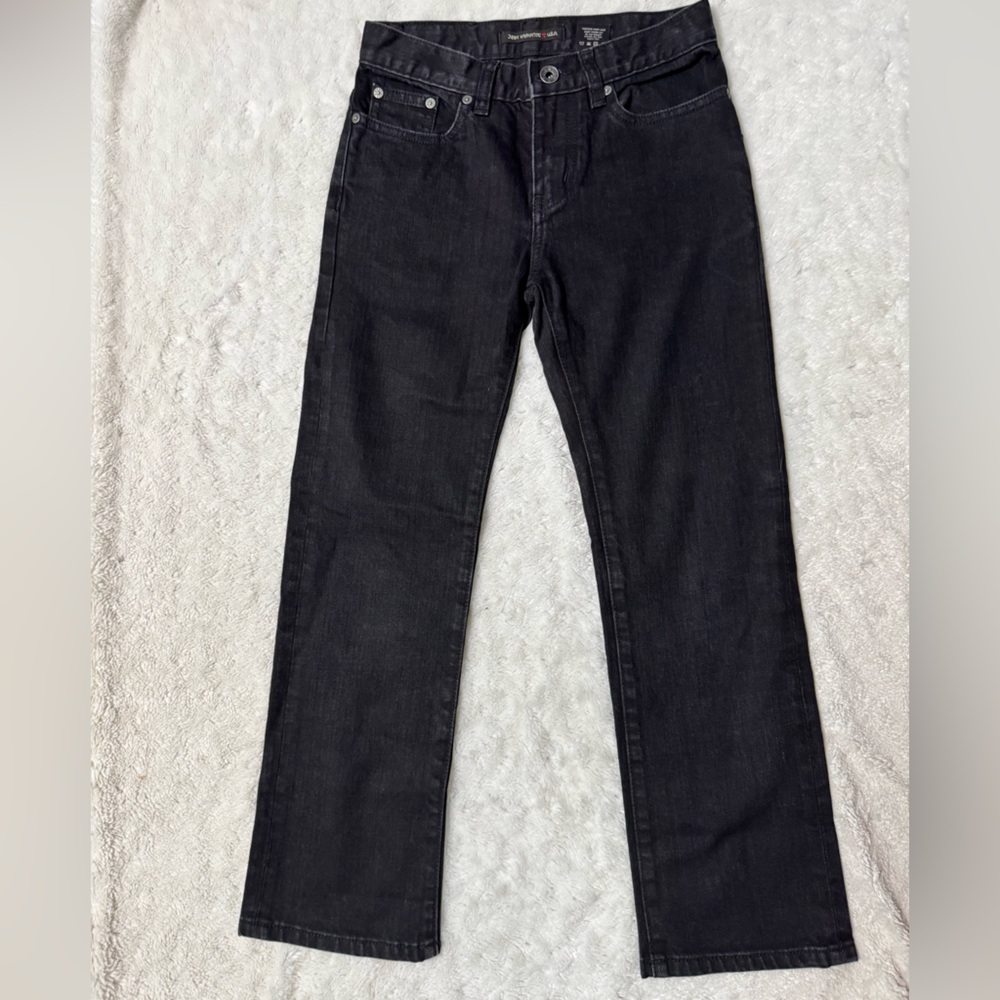 JOHN VARVATOS Youth Boys Black Straight Leg Jean